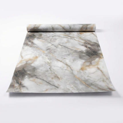 Revestimiento Simil Marmol En Rollo - Gris